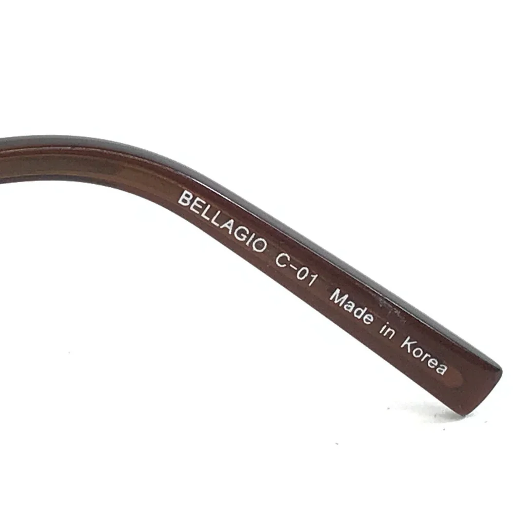 Bellagio Eyeglasses Frames 741 C-01 Brown Green Rectangle 50-18-135